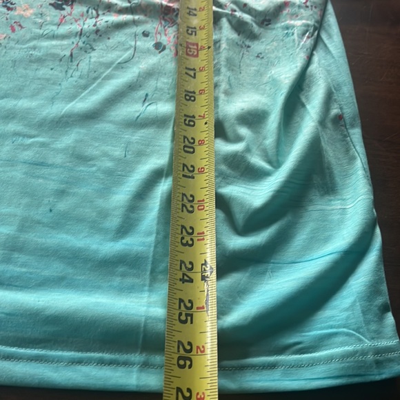 Turquoise & Animal Print Top - Picture 6 of 8